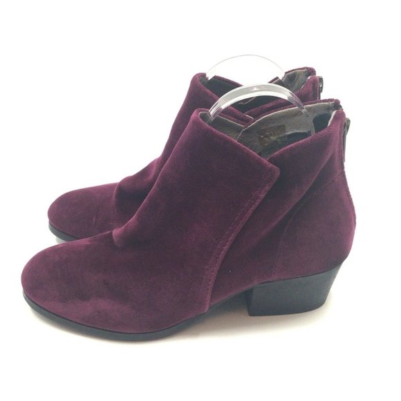 H By Hudson Shoes - H by Hudson Women's Sz 38/7 Purple Velvet Boho Chic Western Apisi Ankle Booties